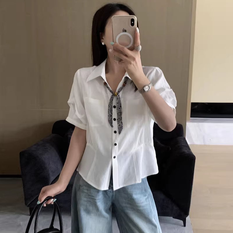 苎麻TSPL通勤风特别漂亮的掐腰衬衫女款2026新款春夏显瘦气质上衣