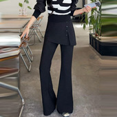 裤 高腰喇叭裤 子女巨好看显瘦叠穿 女2026新款 坠感好早春黑色屁帘裤