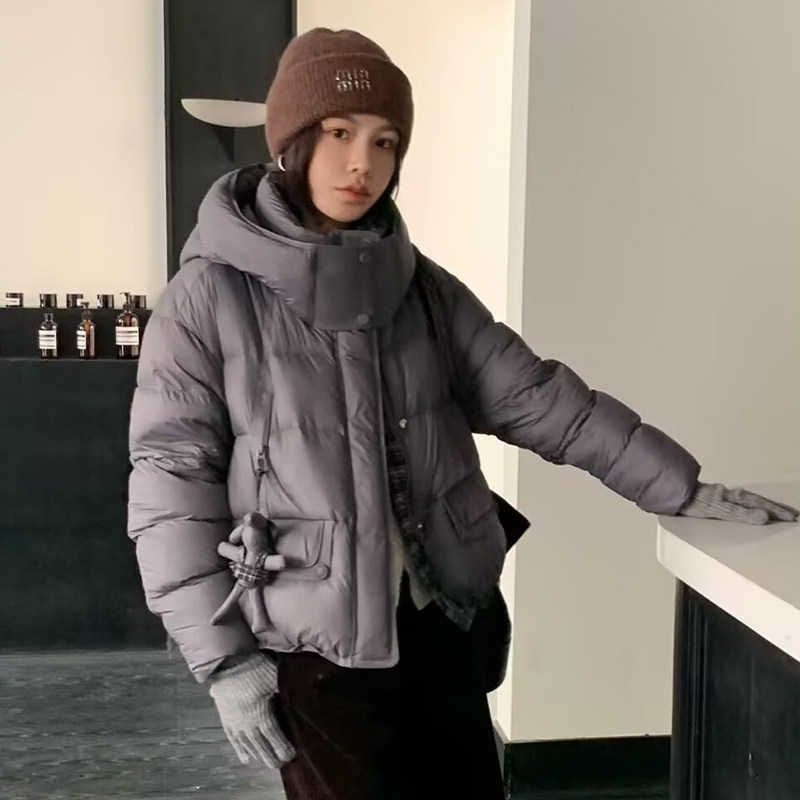 新国标90白鸭绒时尚连帽短款龟背羽绒服女2025冬季保暖短外套高端,女装/女士精品,羽绒服,淘宝优惠券,粉丝福利购,淘宝优惠卷