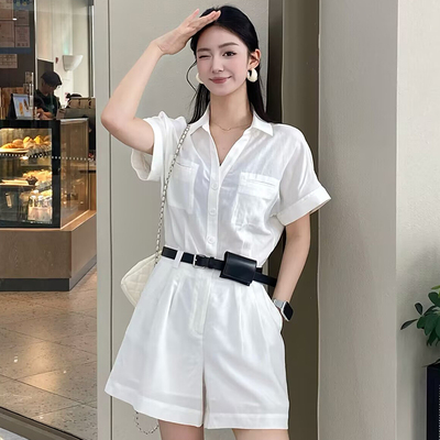 时尚套装女天丝亚麻连体裤卓依缘