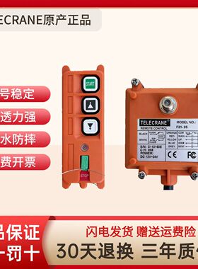 台湾禹鼎TELECRANE工业无线遥控F21-2S卷扬机升降机 喷砂机遥控器