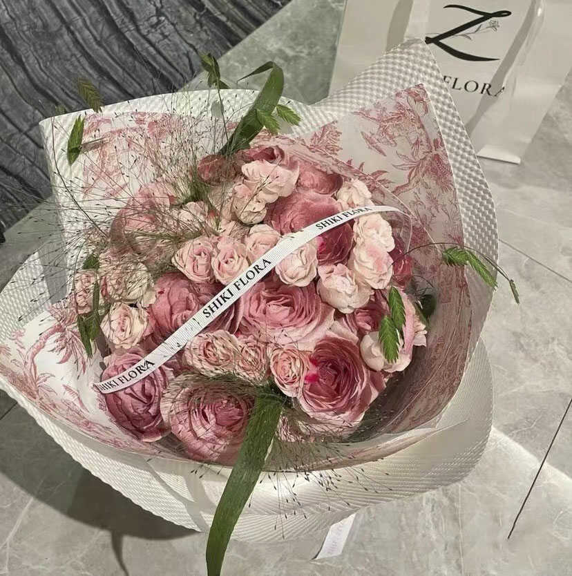 欧式复古印花艺术纸鲜花花束包花纸花艺包装材料礼品礼物包装纸