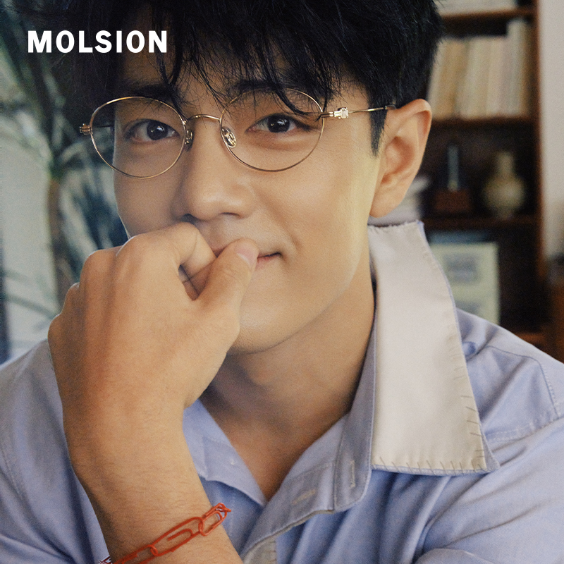 陌森眼镜框书呆子钛架女款