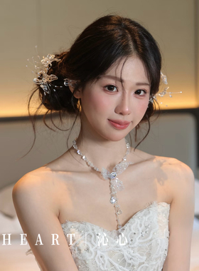 TM｜水凝胶水晶项链新娘搭配