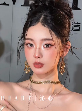 TM｜手作千金造型金色流苏项链套装三件套