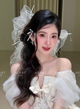 TM｜泡泡蝴蝶结新娘公主网纱多层