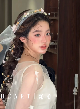 TM｜“春日花雾语”康康造型手作新娘三件套发带发饰