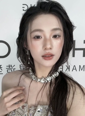 TM｜E25欧美风镶钻项链夸张设计感小众锁骨链时尚气质新娘礼服