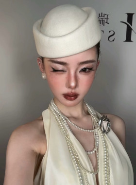 TM｜jennie珍妮同款小野猫造型帽子项链套装