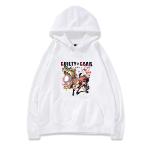 罪恶装备动漫周边联名情侣连帽卫衣梅喧开炮卡通印花秋冬加绒男装