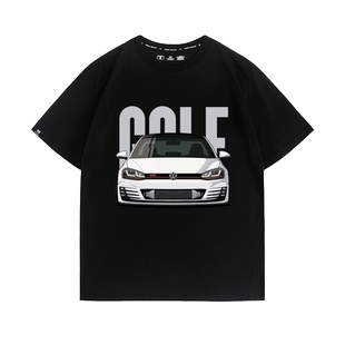 高尔夫GTI经典MK467代德系改装车友会夏短袖T恤纯棉男装休闲穿搭