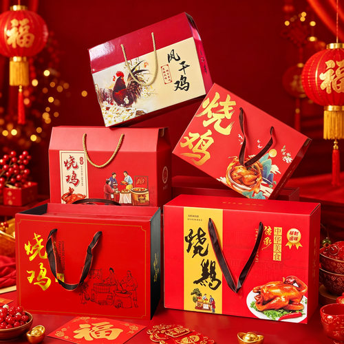 烧鸡包装盒扒鸡风干鸡熟食礼盒