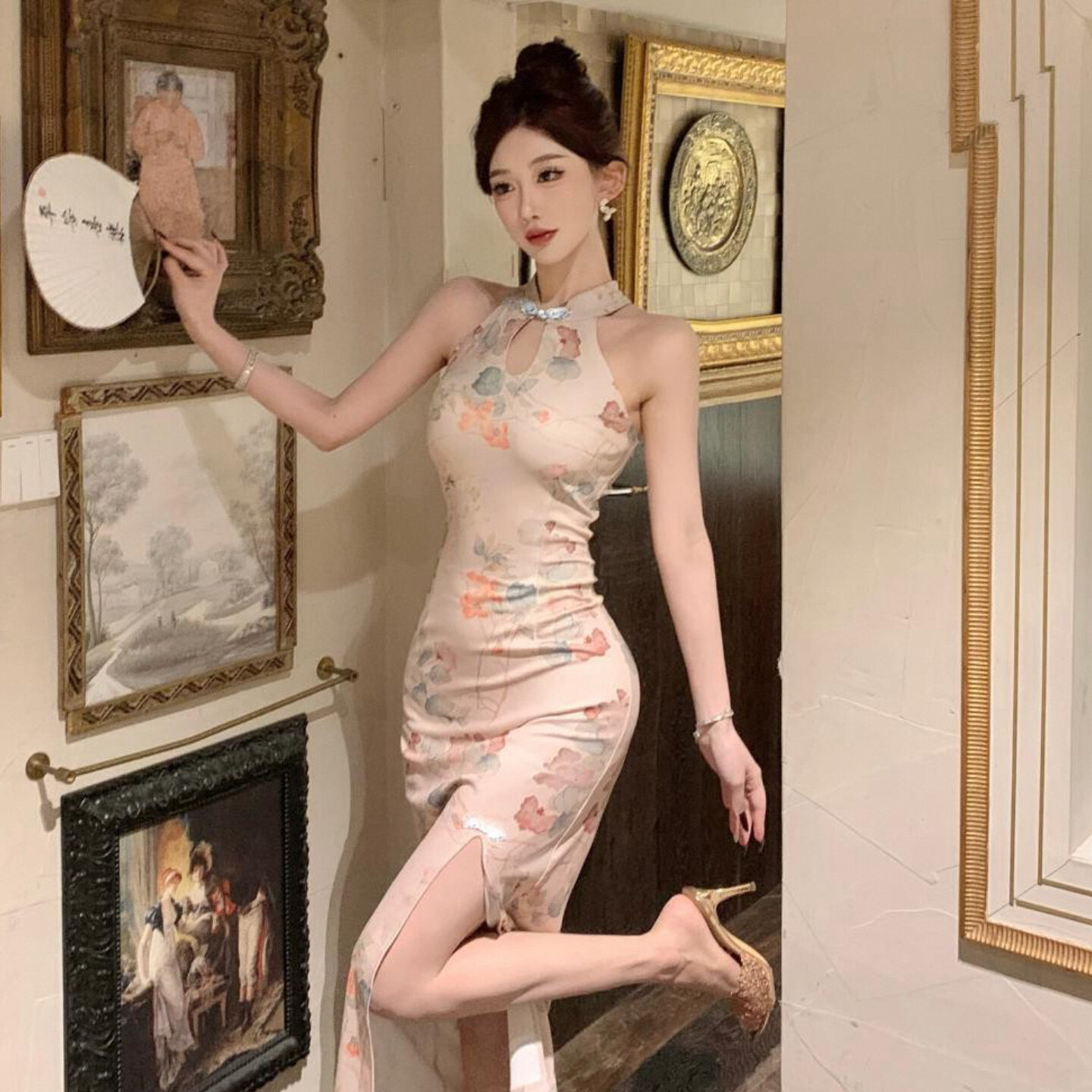新中式改良旗袍连衣裙新款夜总会上班衣服气质女人味纯欲夏季裙子
