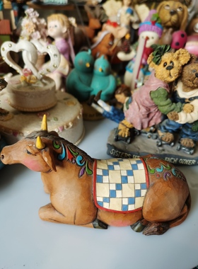 富丽中古树脂摆件，默认微瑕，满38包邮