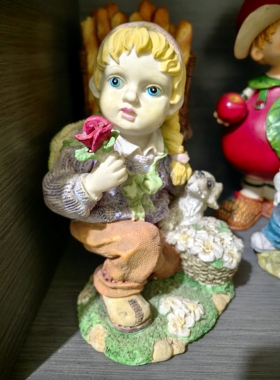 老货树脂女孩实心大号