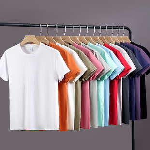 宽松休闲百搭情侣上衣 男女夏季 新款 简约纯色白色索罗娜棉T恤短袖