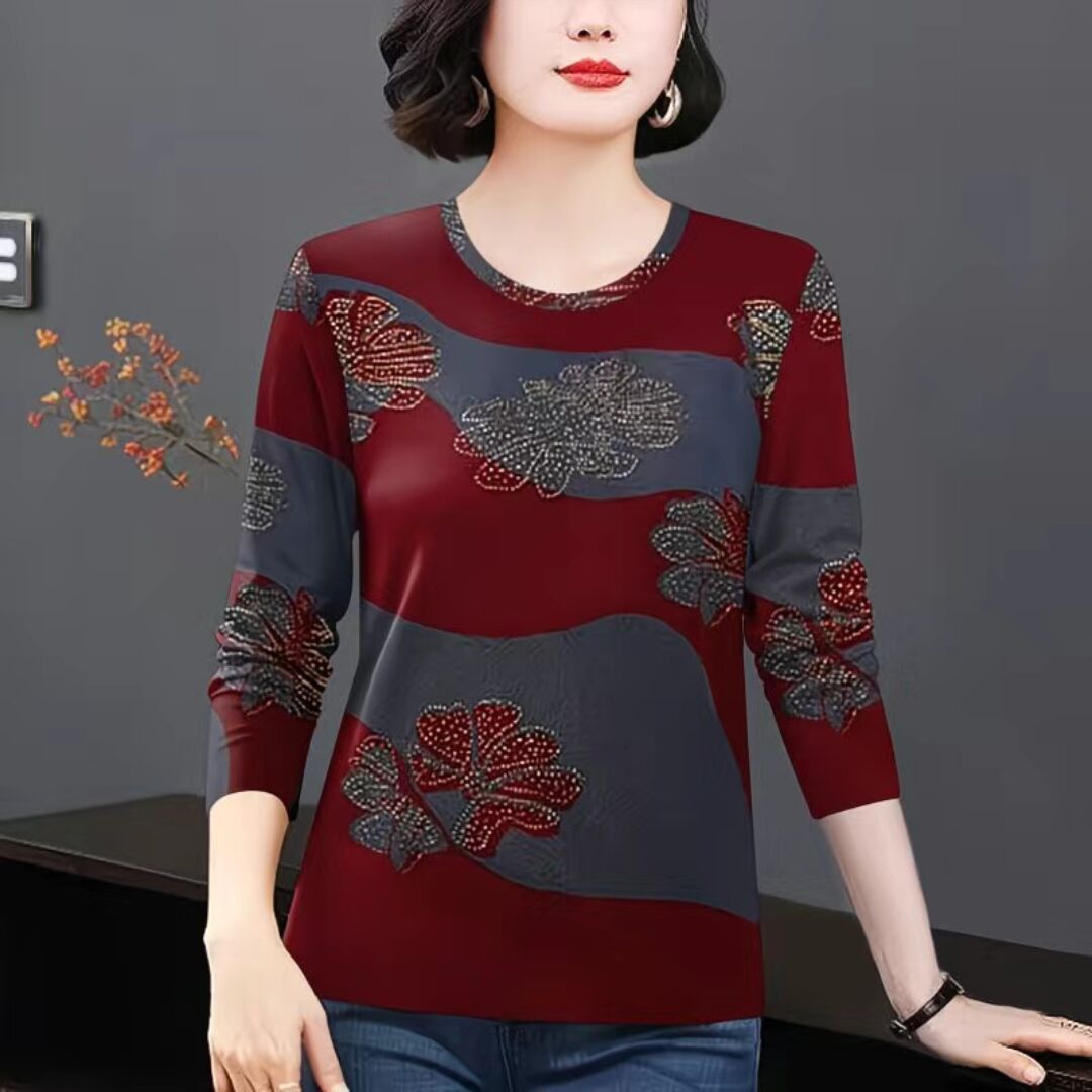 打底衫新款时尚简约秋冬薄圆领