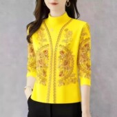 大码 新款 减龄洋气上衣2026时尚 高领T恤长袖 打底 清仓捡漏 女装 春季