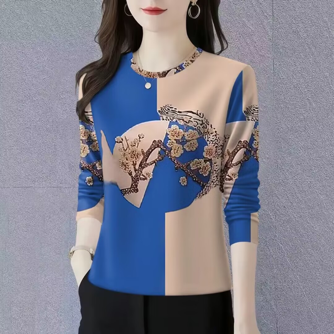 打底衫新款时尚简约秋冬薄圆领