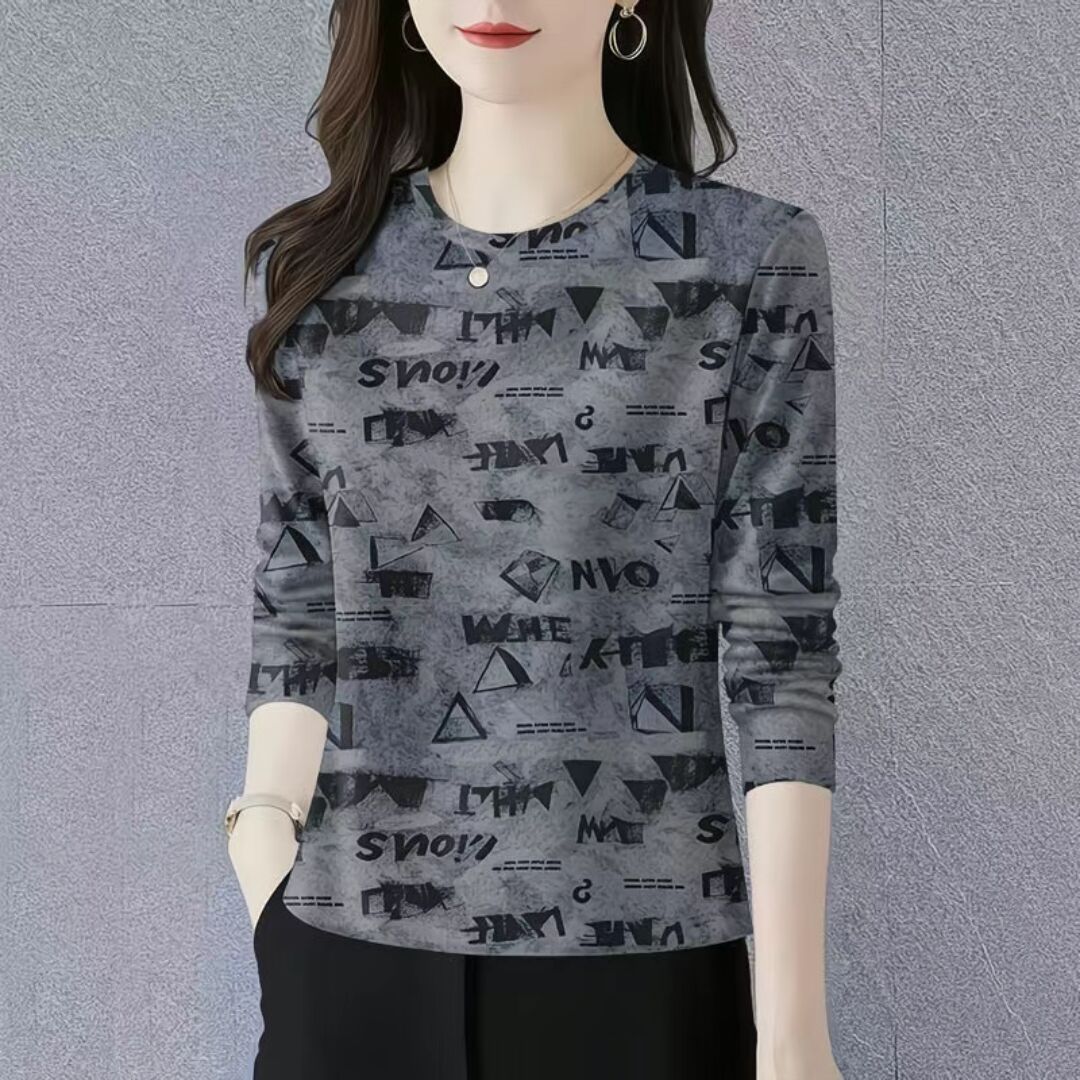 打底衫新款时尚简约秋冬薄圆领