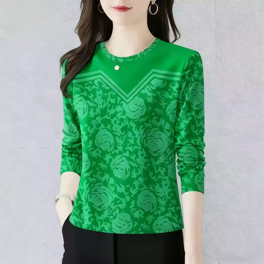 打底衫新款时尚简约秋冬薄圆领