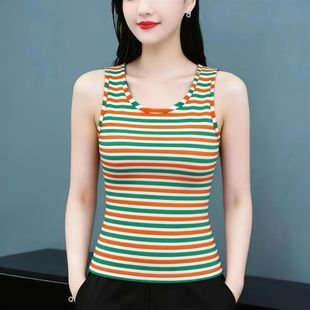 无袖 2026高档印花吊带背心女夏季 打底衫 外穿新款 百搭上衣 吊带修身