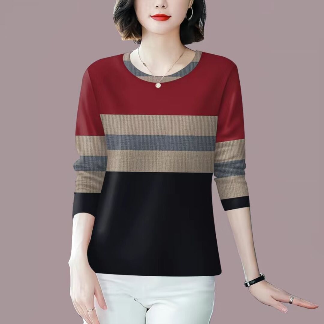 女士洋气秋冬季上衣减龄遮肚