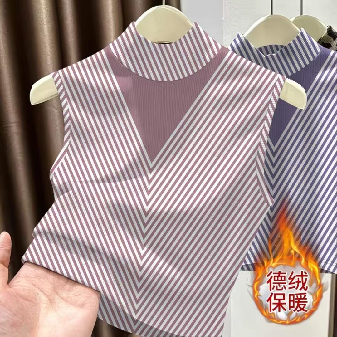 双面德绒无袖打底背心女内搭保暖春季新款宽松遮肚大码半高领上衣,女装/女士精品,背心吊带,淘宝优惠券,粉丝福利购,淘宝优惠卷