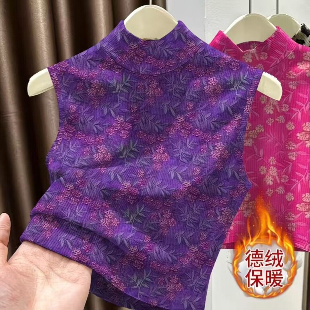 双面德绒无袖打底背心女内搭保暖春季新款宽松遮肚大码半高领上衣,女装/女士精品,背心吊带,淘宝优惠券,粉丝福利购,淘宝优惠卷