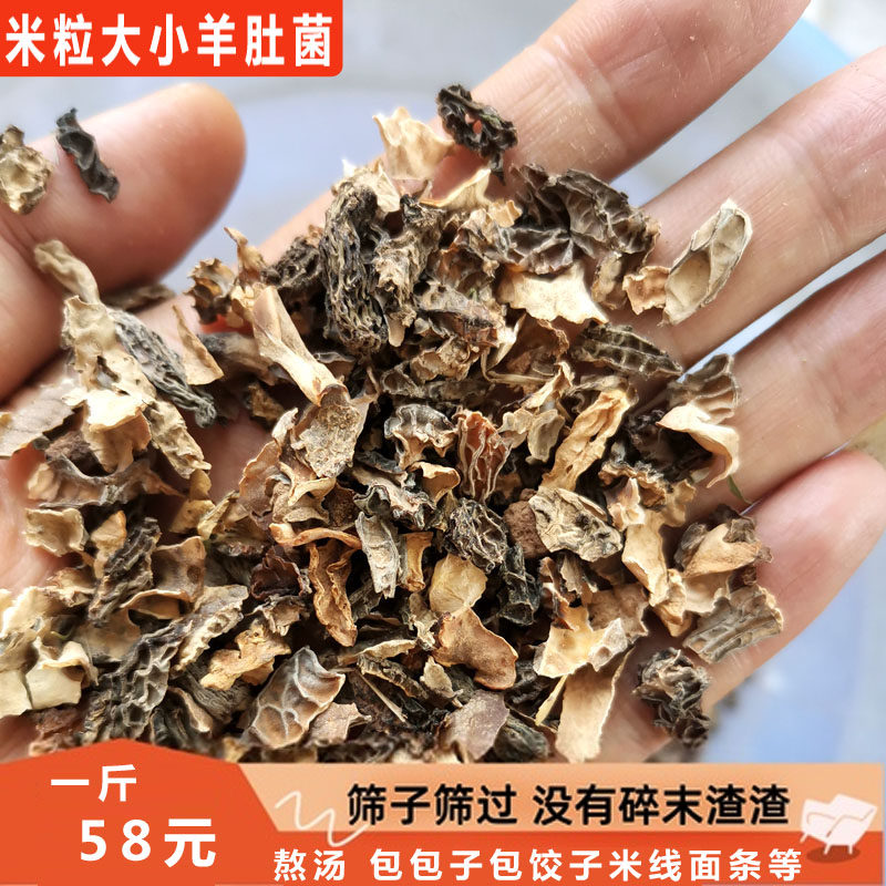 云南羊肚菌破碎干货250克碎菌煲熬汤食材野生菌羊肚蘑菇500克包邮