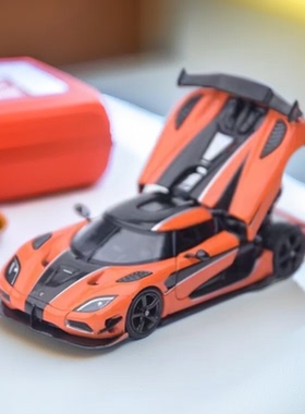 FH 1:64柯尼塞格Agera RS 极速橙色后盖可开合金汽车模型