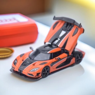 FH 1:64柯尼塞格Agera RS 极速橙色后盖可开合金汽车模型