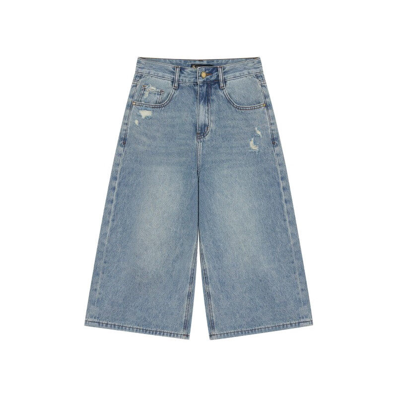 保罗彼得专柜同款 春季新款女士时尚潮流百搭牛仔七分裤BLEA62490