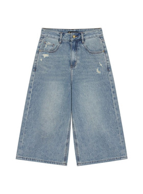 保罗彼得专柜同款 春季新款女士时尚潮流百搭牛仔七分裤BLEA62490