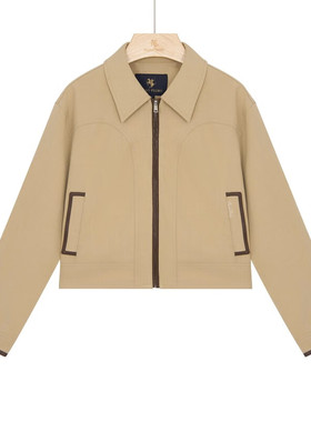 保罗彼得 专柜同款 女士舒适休闲工装风翻领外套 YIEA73900