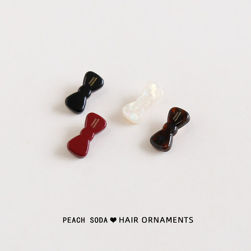 小号加厚醋酸蝴蝶结发夹一字前额夹碎发夹边夹头饰精致鸭夹发卡女