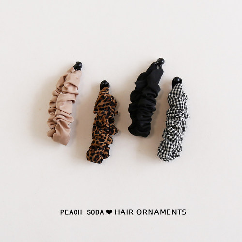 褶皱布艺适合发量少防滑香蕉夹扭夹简约气质后脑勺马尾竖夹女头饰