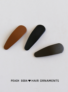 简约miu子~韩系发夹女2025新款高端几何复古水滴边夹侧边刘海夹子