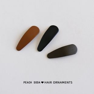 简约miu子 高端几何复古水滴边夹侧边刘海夹子 韩系发夹女2025新款