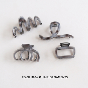 发抓 合金质感鲨鱼夹后脑盘发夹抓夹女2025年新款 洋气不撞款 醋酸
