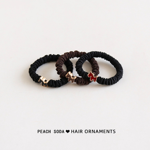 可爱迷你小马小肠圈头绳精致简约扎头发皮筋女皮套新年头饰发绳