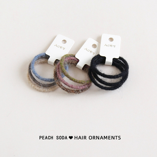 色系超赞 日常百搭简约丸子头发圈高弹力耐用橡皮筋扎头发绳头饰