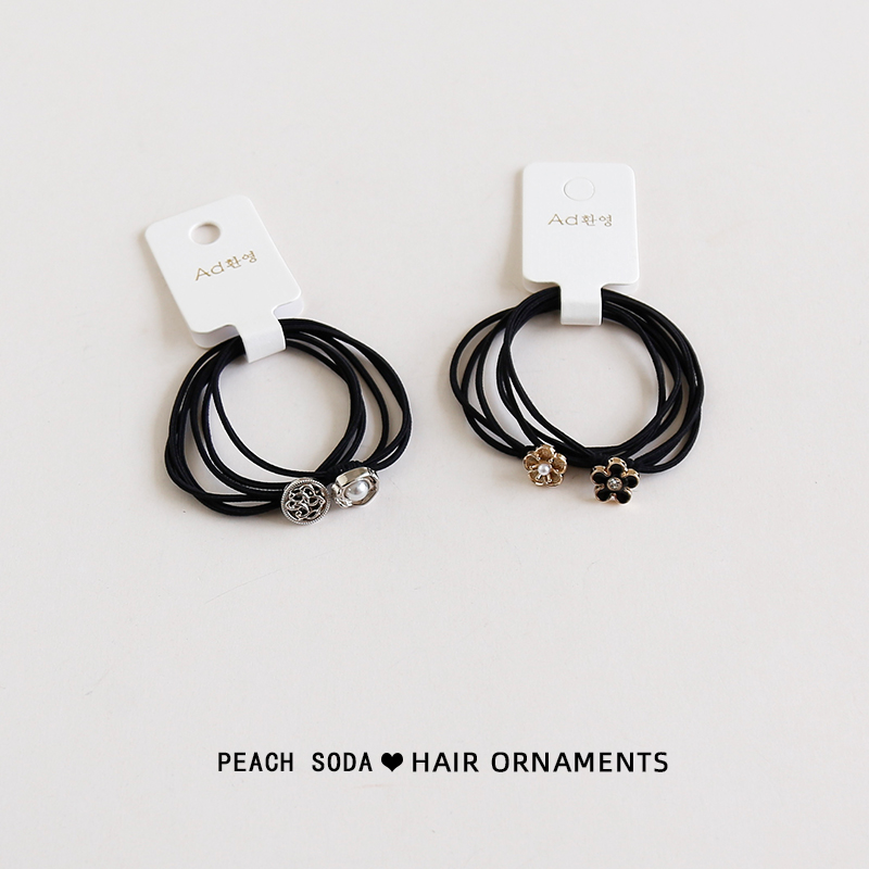 精致可爱小花朵橡皮筋高弹力耐用扎马尾头绳高级感丸子头发圈发饰