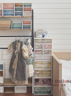 bjd娃屋配件blythe小布6分12分ob11抽屉式收纳盒 大4件套 小5件套