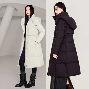 新款 中长款 羽绒服九成品女款 半成品定制翻新加厚加工A2618 女修身