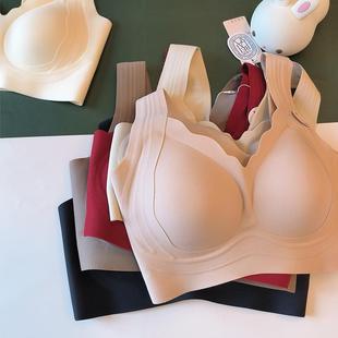 秋冬固定杯轻提衣光面无痕背心式文胸内衣亲肤暖感软支撑隐形2362