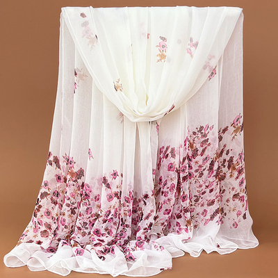 新款高档丝巾冬季女士长款时尚鳄鱼纱巾百搭洋气围巾防晒沙滩披肩