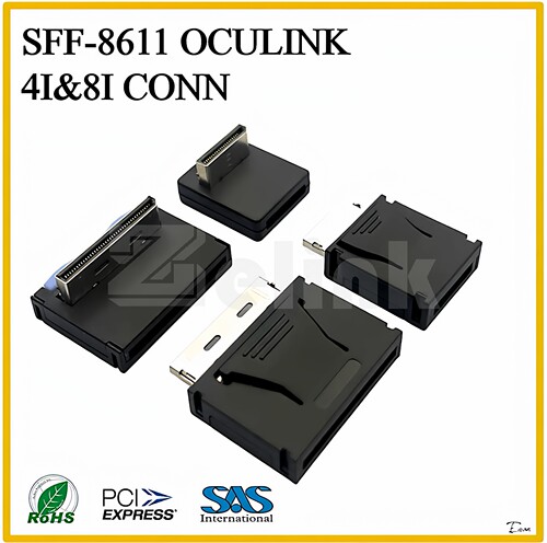 SFF-8611 Oculink 4I 8I CONN 连接器硬盘 拓展坞 服务器外接显卡