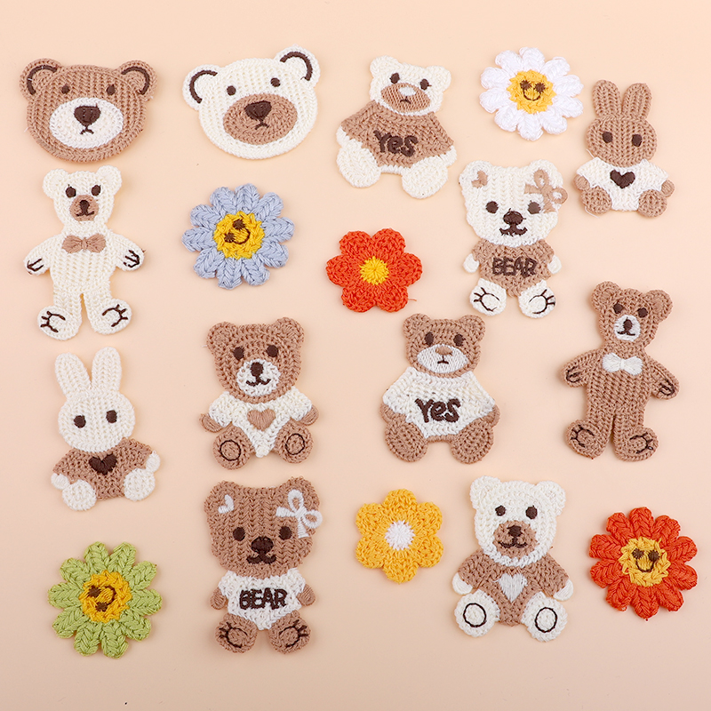 小熊花朵刺绣贴衣服裤子补丁贴窗帘桌布床单被套装饰手缝爱心贴花,居家布艺,布贴,淘宝优惠券,粉丝福利购,淘宝优惠卷