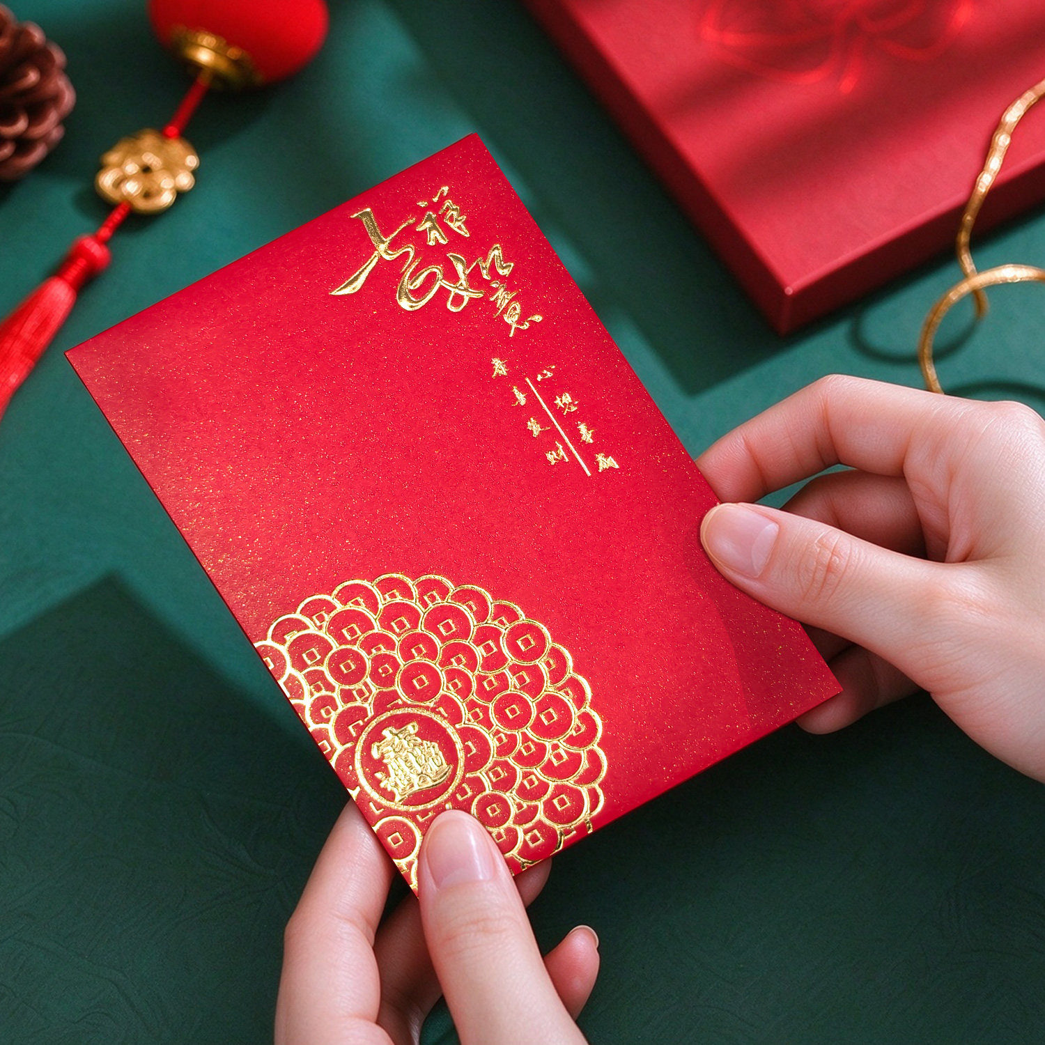 红包吉祥如意2027新款珠光纸烫金利是封过新年春节生日通用红包袋